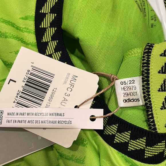 Men's Authentic adidas Ronaldo Manchester United Third Jersey 22/23 size L NWT - Picture 9 of 9